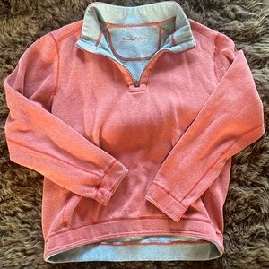 Tommy Bahama Men's Reversible Quarter Zip Sweatshirt Large Tall